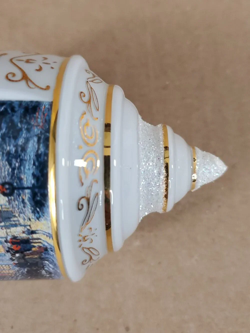 Thomas Kinkade Heirloom Glass Christmas Ornaments Lot Of 3 Bradford Edition